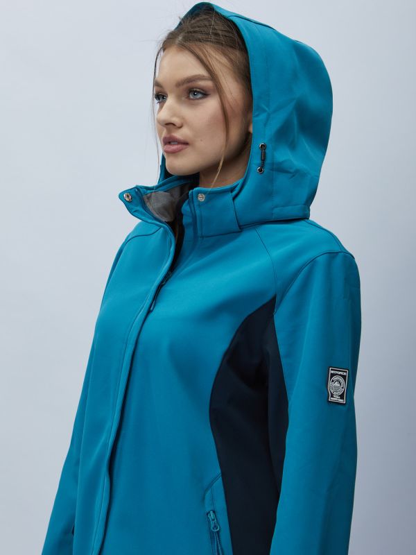 Women's windbreaker MTFORCE large size blue 22211S